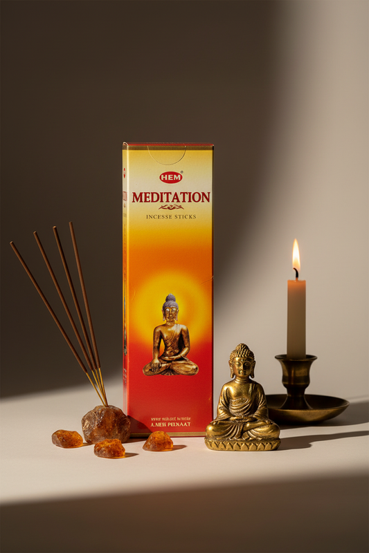 HEM Meditation incense box hero shot