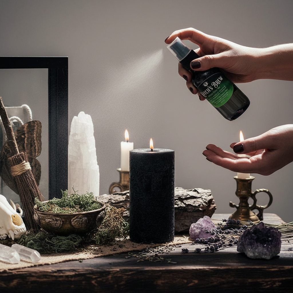 Witch's Brew Witchy Vibes Mist lifestyle ritual use shot