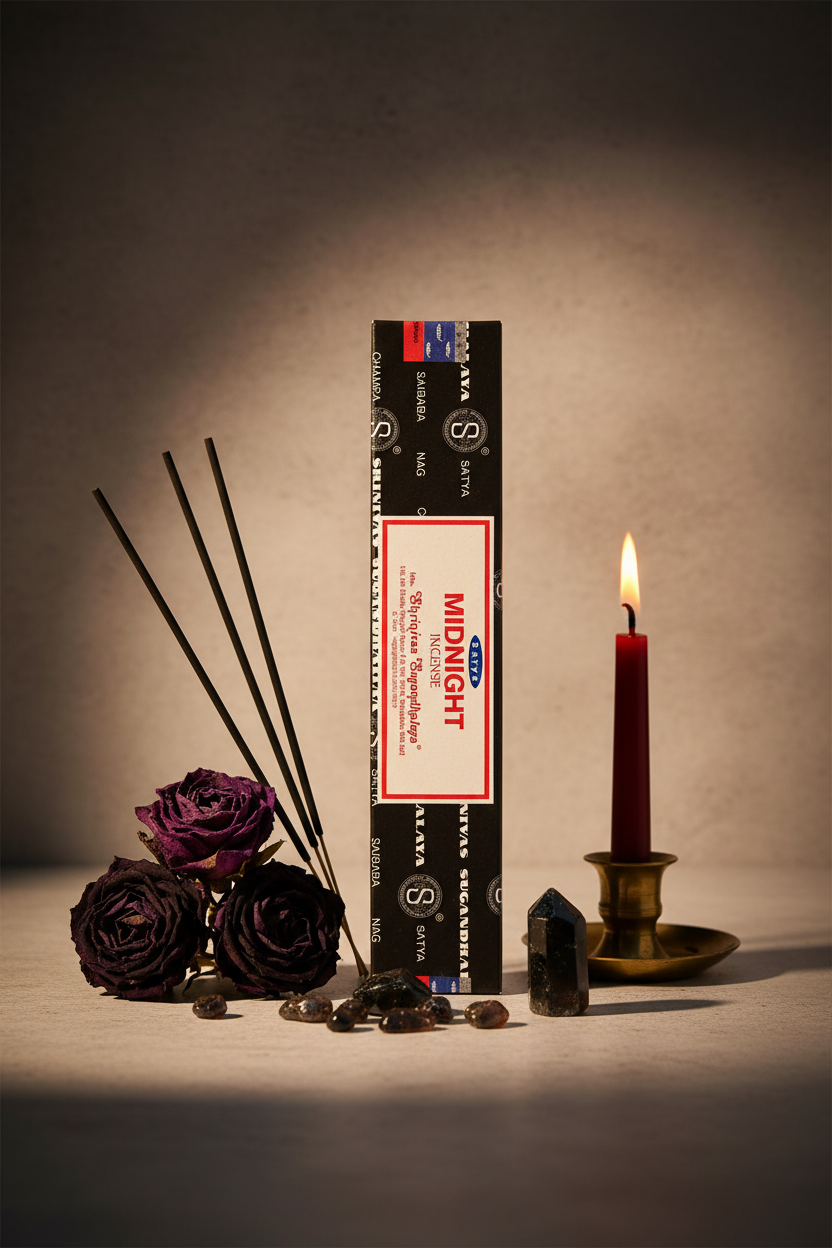 Midnight incense box hero shot
