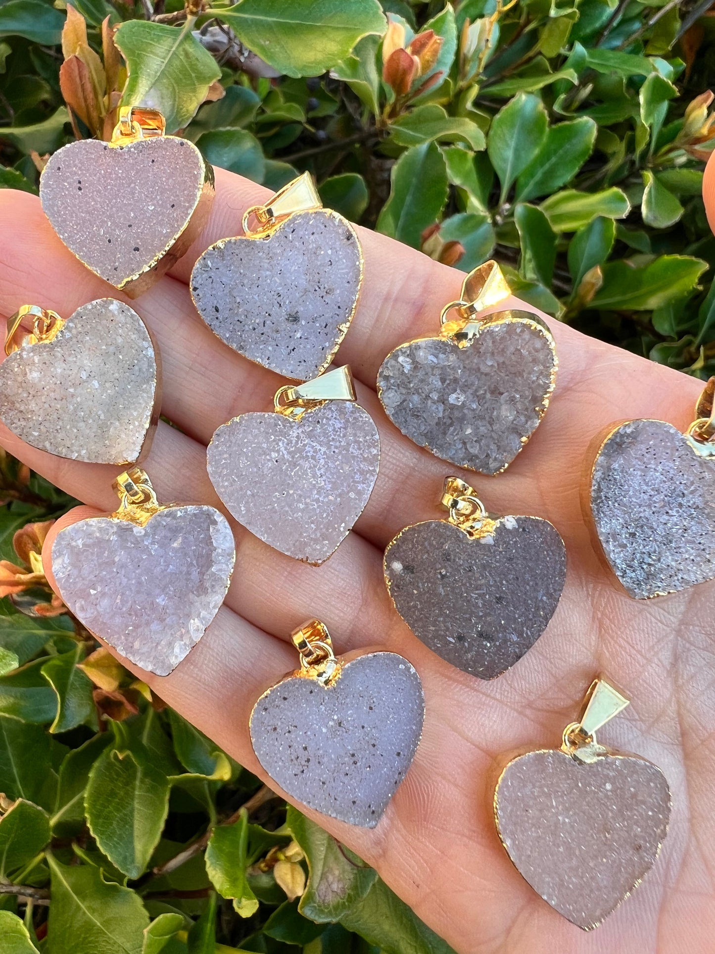 DRUZY AGATE HEART PENDANT by HarleyRae