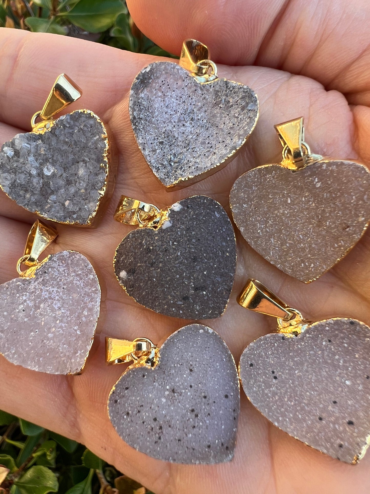 DRUZY AGATE HEART PENDANT by HarleyRae