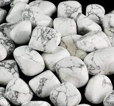 Howlite Tumbled Stone - Calming Crystal for Anxiety Relief & Peaceful Sleep