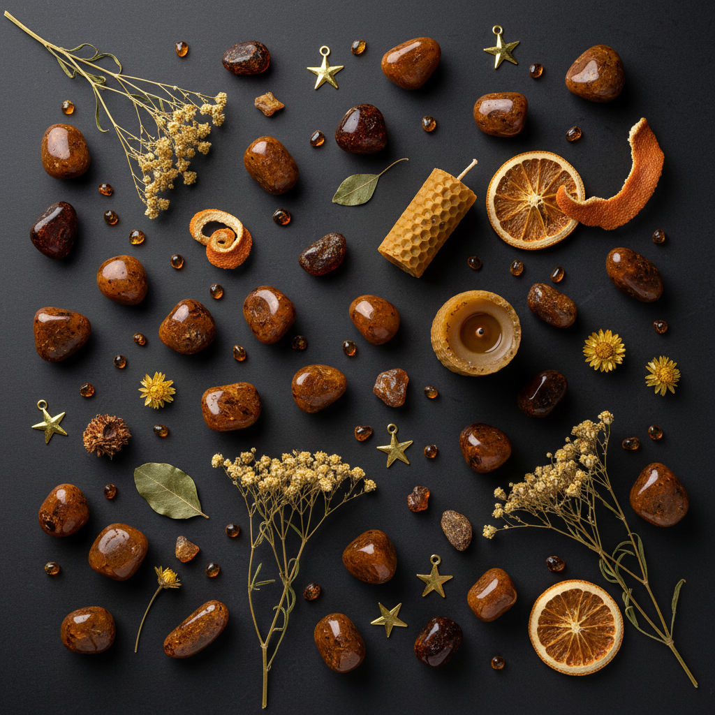 Indonesian Amber Flat Lay