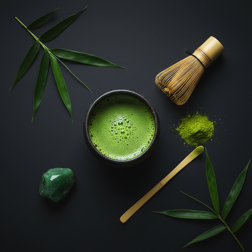 Japanese Matcha Flat Lay