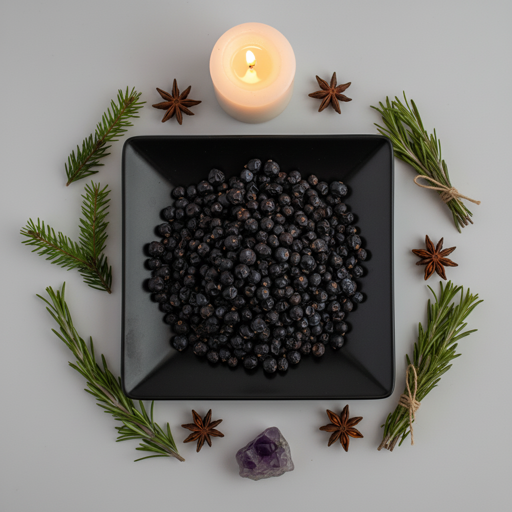 Juniper Berries Flat Lay