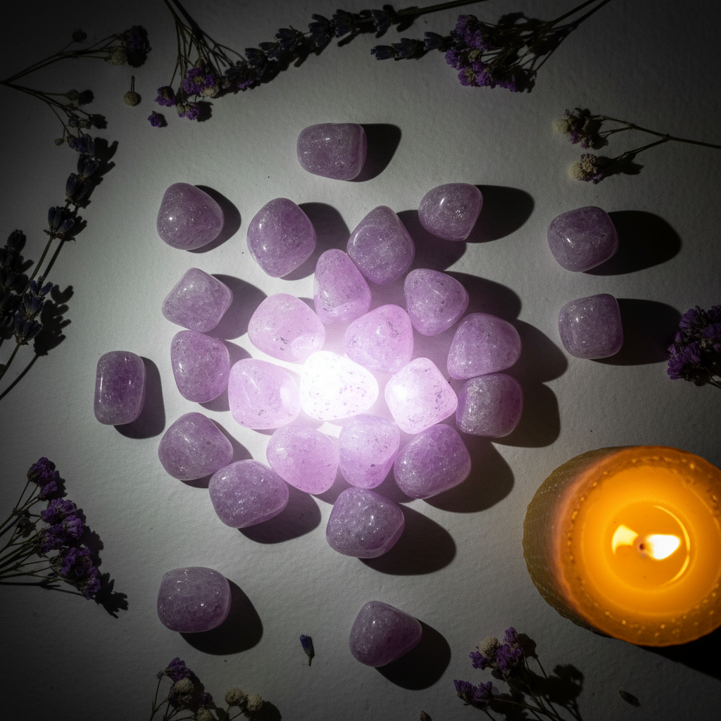 Lepidolite Flat Lay