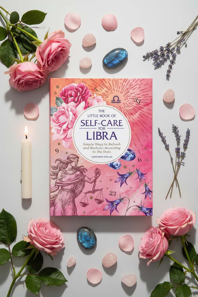 Little Book of Self-Care for Libra Flat Lay