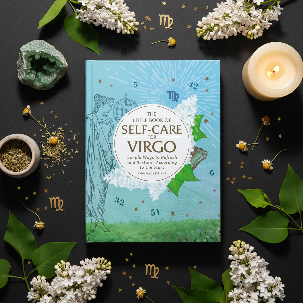 Little Book of Self-Care for Virgo Flat Lay