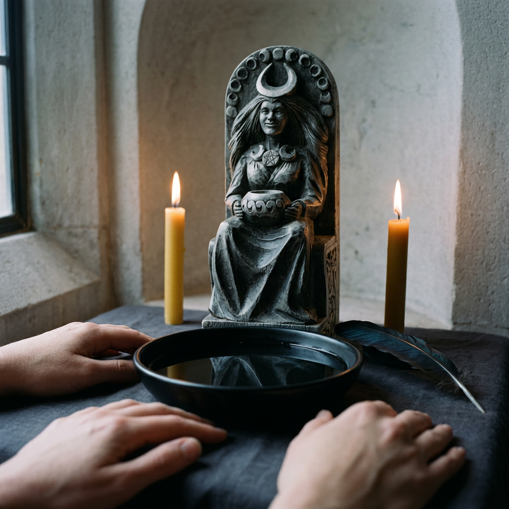 Lunar Goddess water-scrying lifestyle