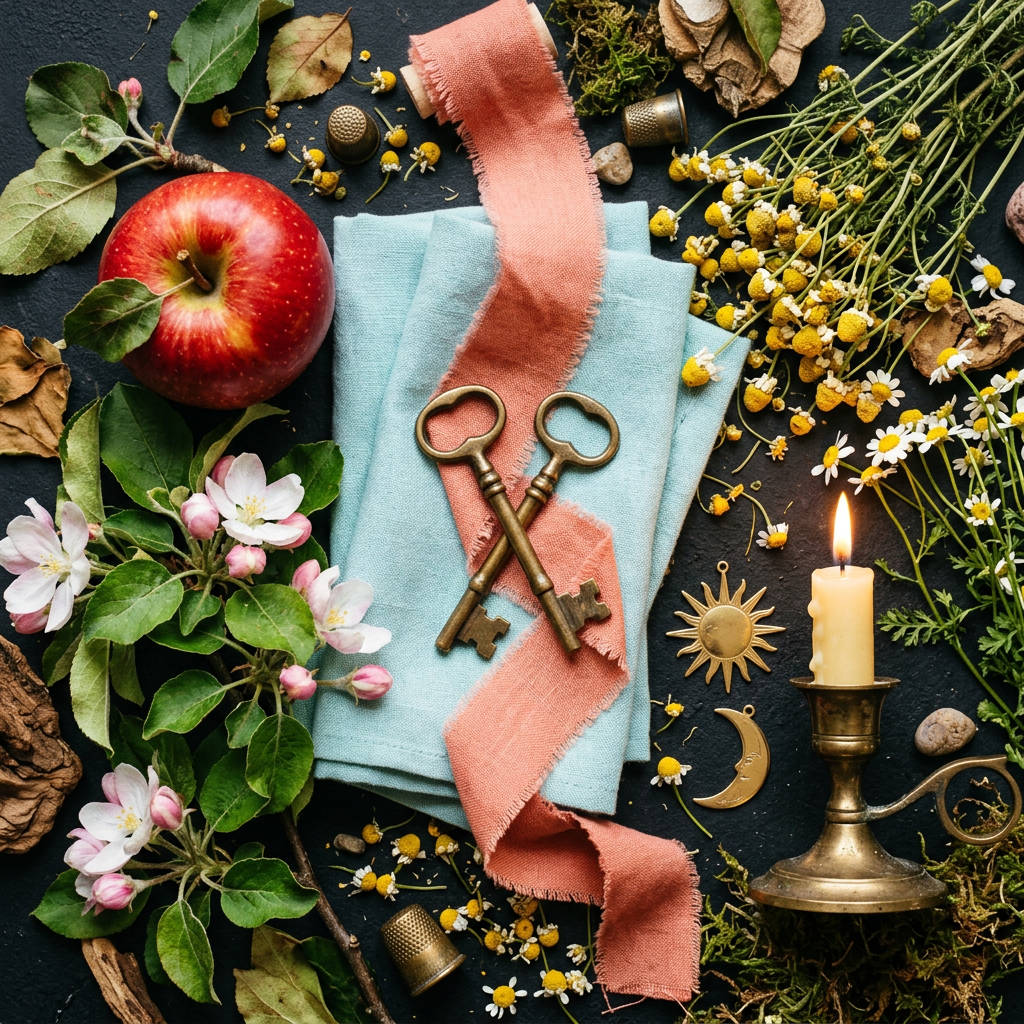 Magic of Tarot props flat lay
