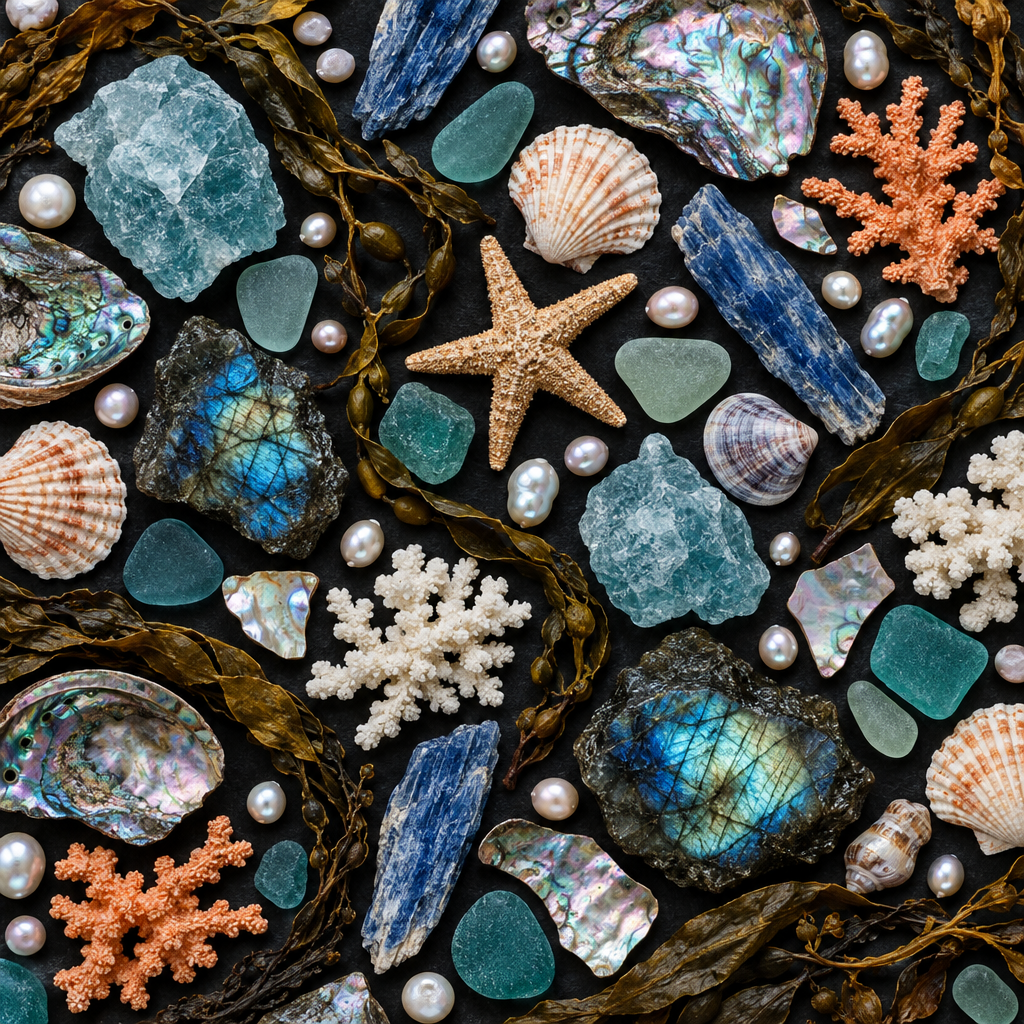 Mermaids Oracle Flat Lay