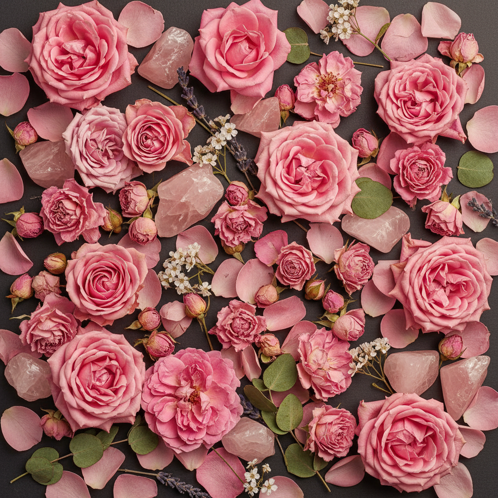 Moroccan Rose Flat Lay - Filled