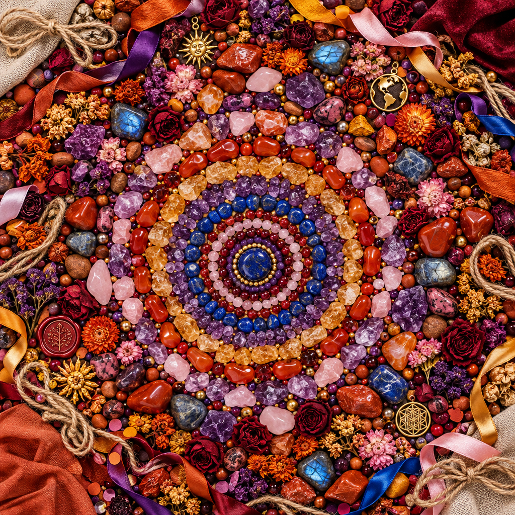 Mother Earth Mandala Oracle Flat Lay