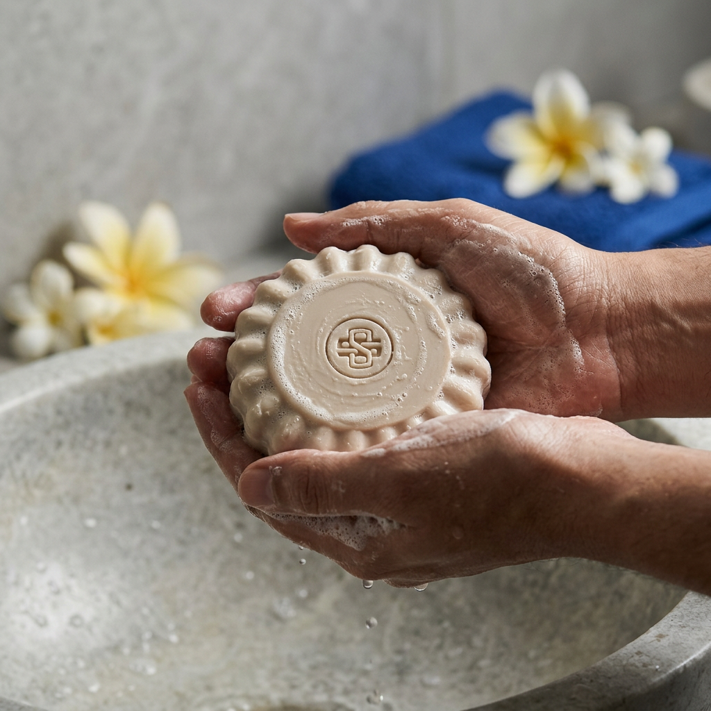 Nag Champa soap in-use lifestyle