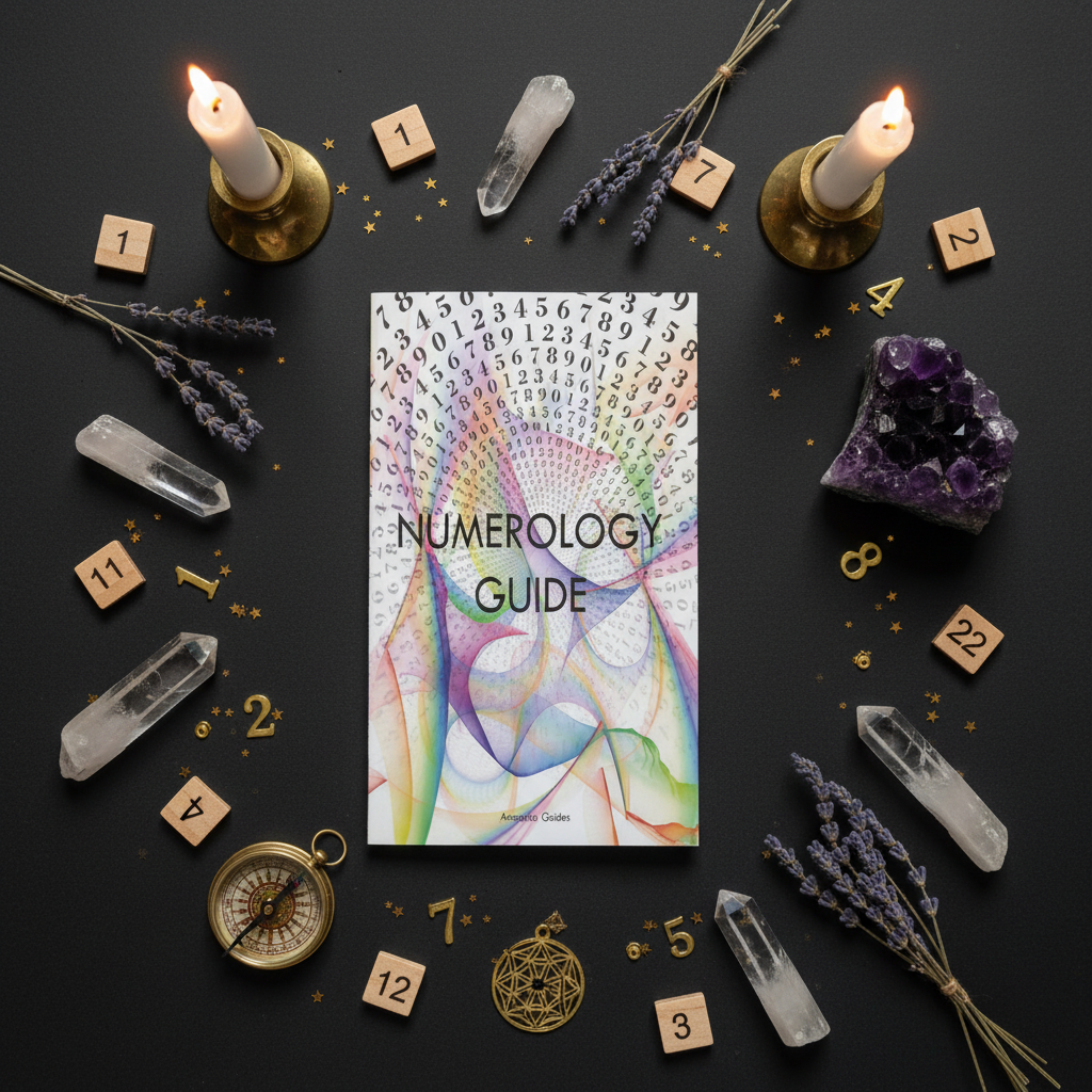 Numerology Guide Flat Lay