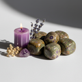 Ocean Jasper Purple Dot Hero