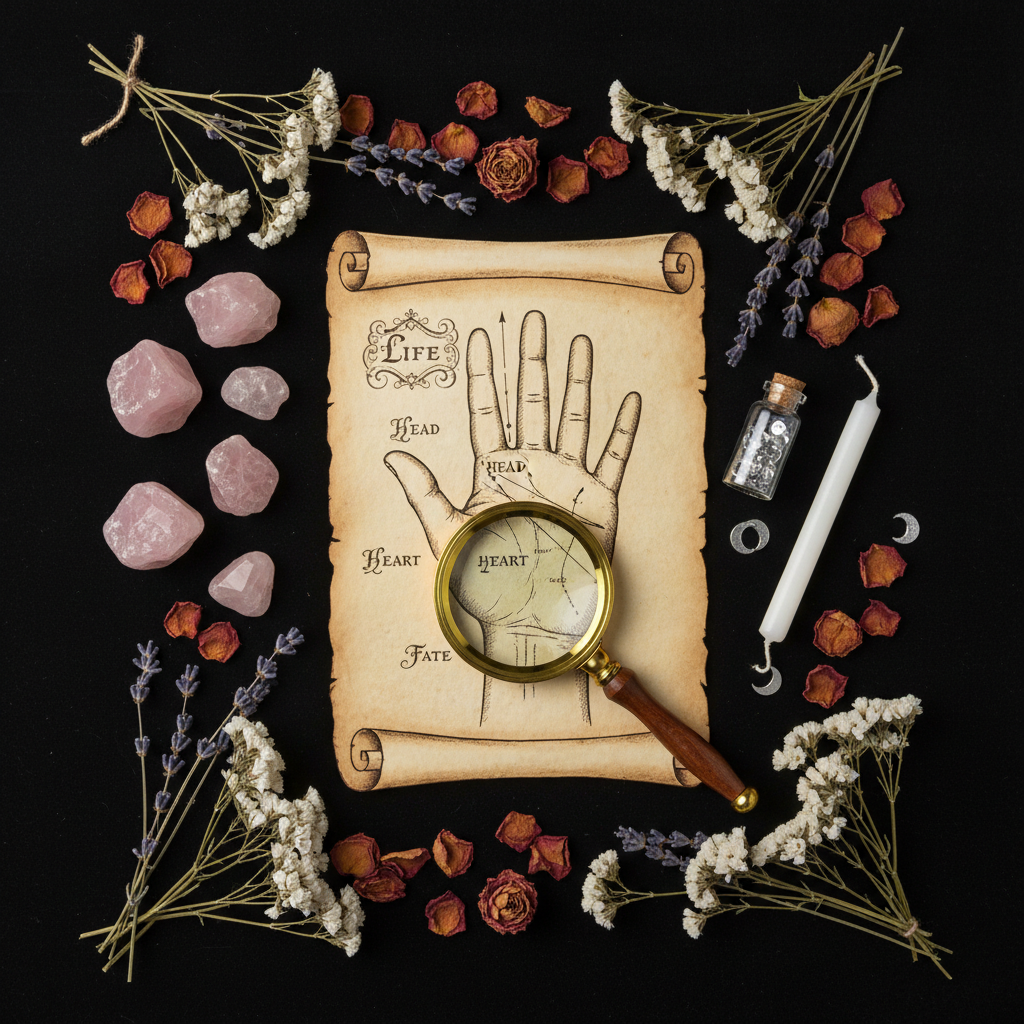 Palm Reading for Beginners - Flat Lay