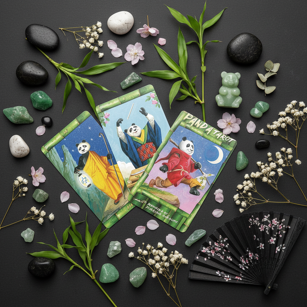 Panda Tarot Flat Lay