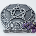 Pentacle Celtic triple moon incense holder hero