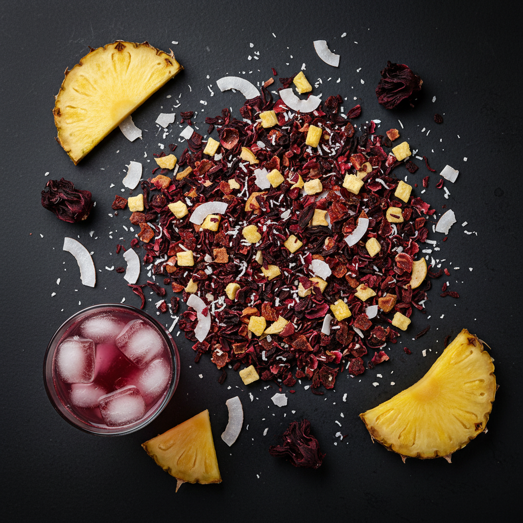 Pina Colada Iced Tea Flat Lay