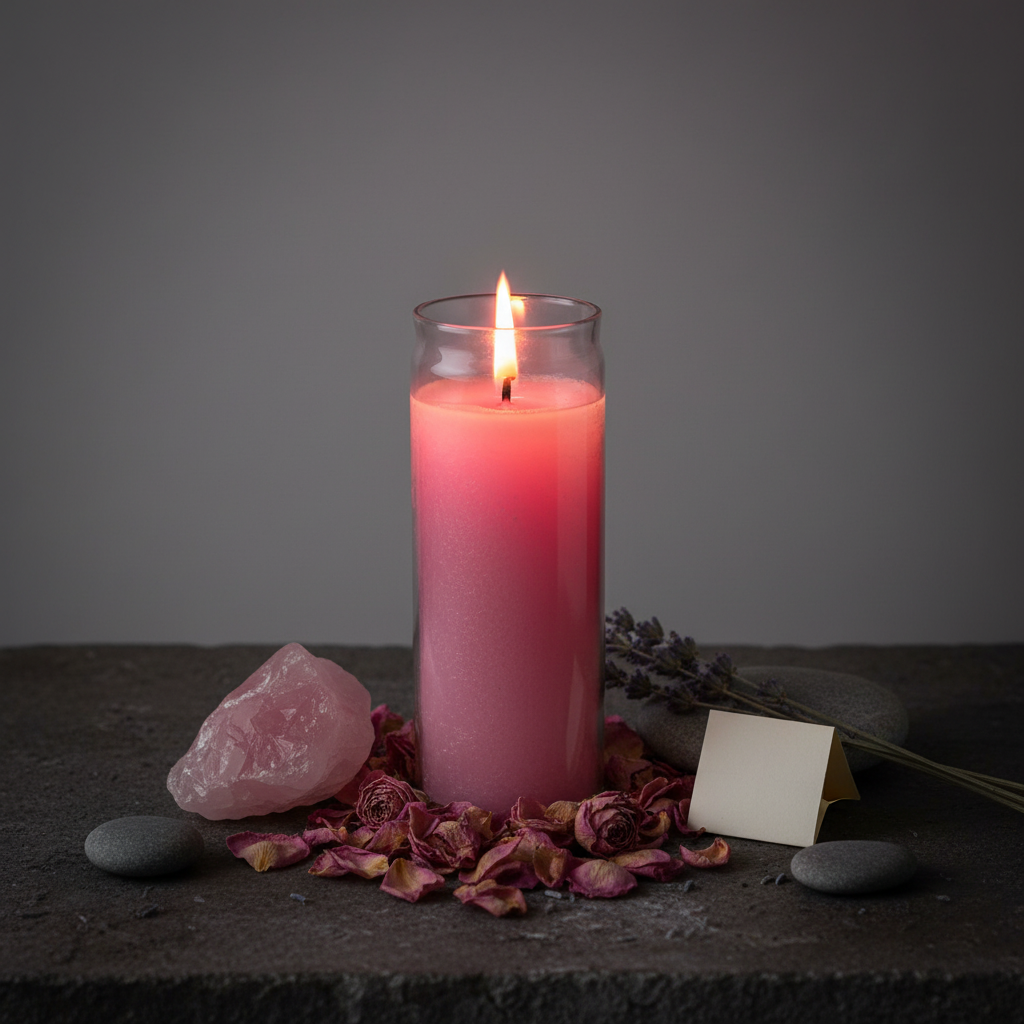 Pink 7-Day Candle Lifestyle