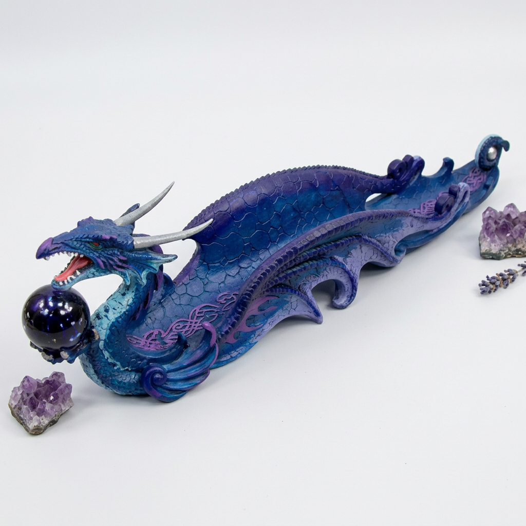 Purple dragon with sphere incense holder hero