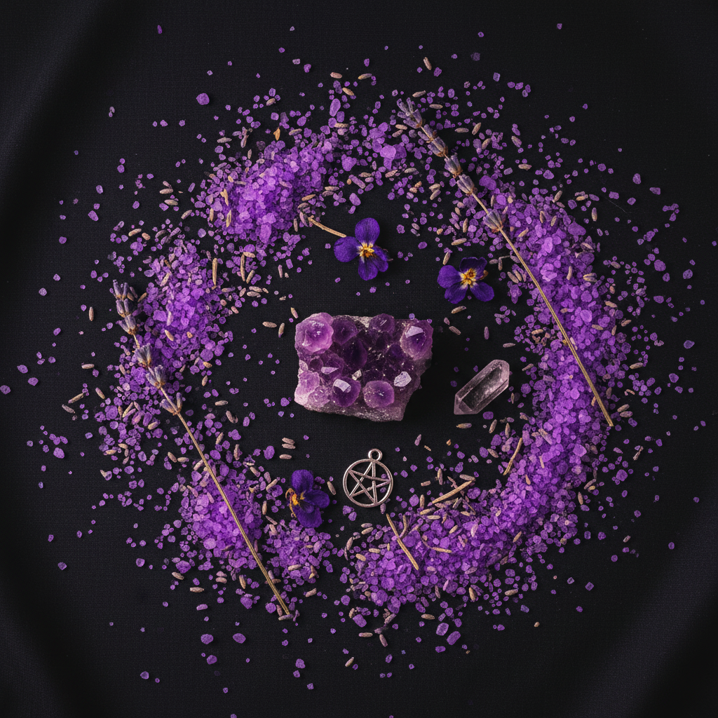 Purple Salt Flat Lay