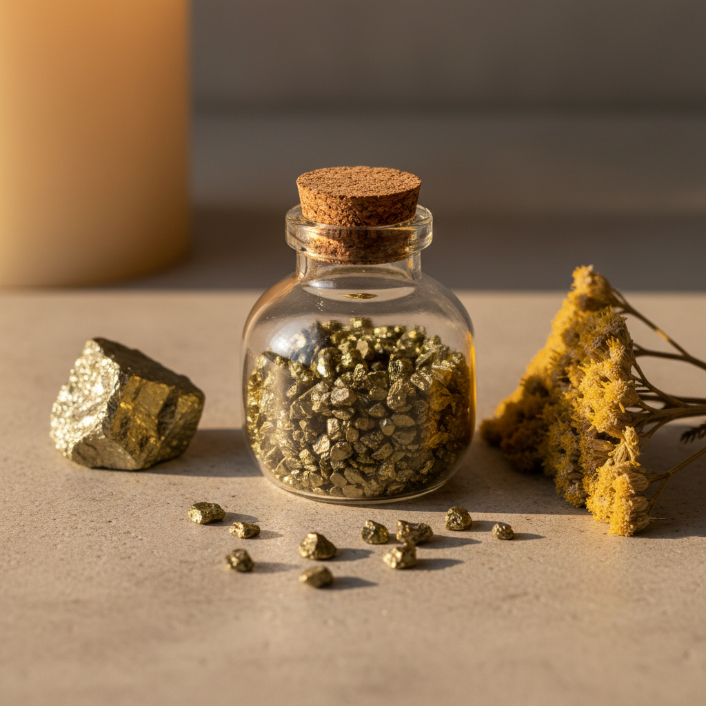 Pyrite Spell Bottle