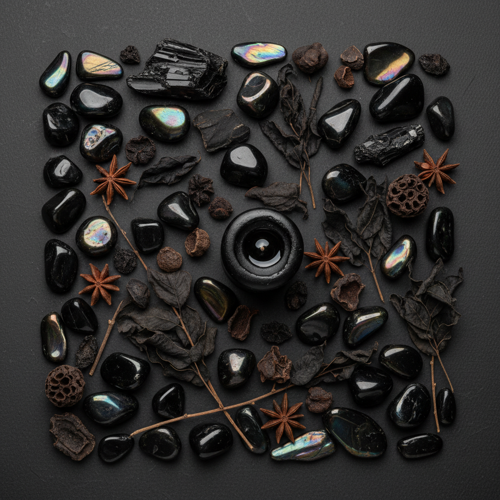Rainbow Obsidian Flat Lay