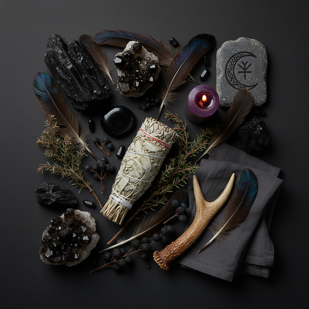 Raven Drum Flat Lay