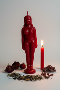 Red Female Figure Candle Hero