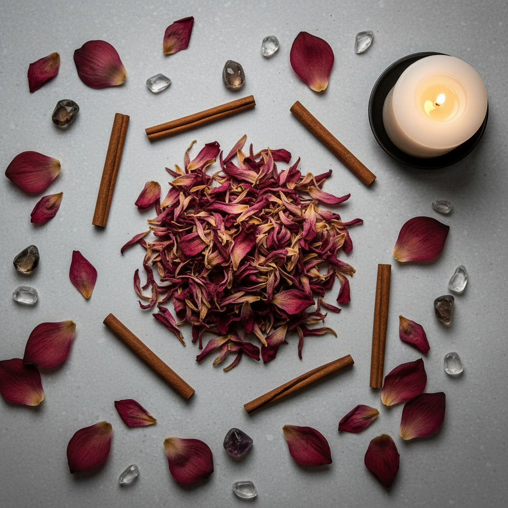 Red Lotus Flat Lay Revised