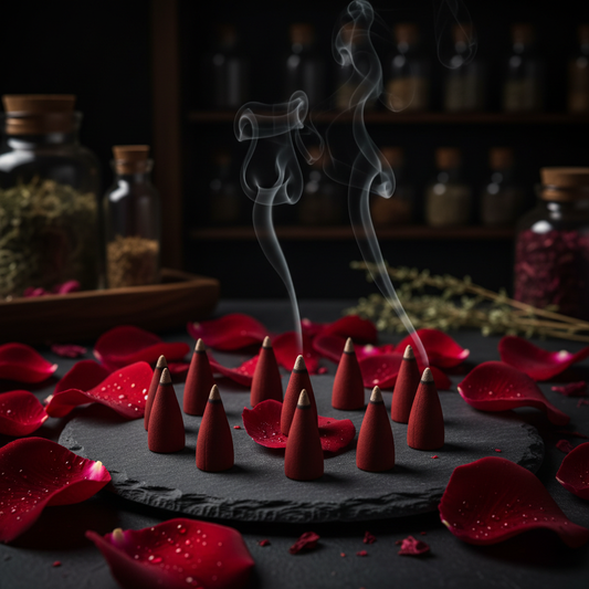 Red Rose Incense Cones