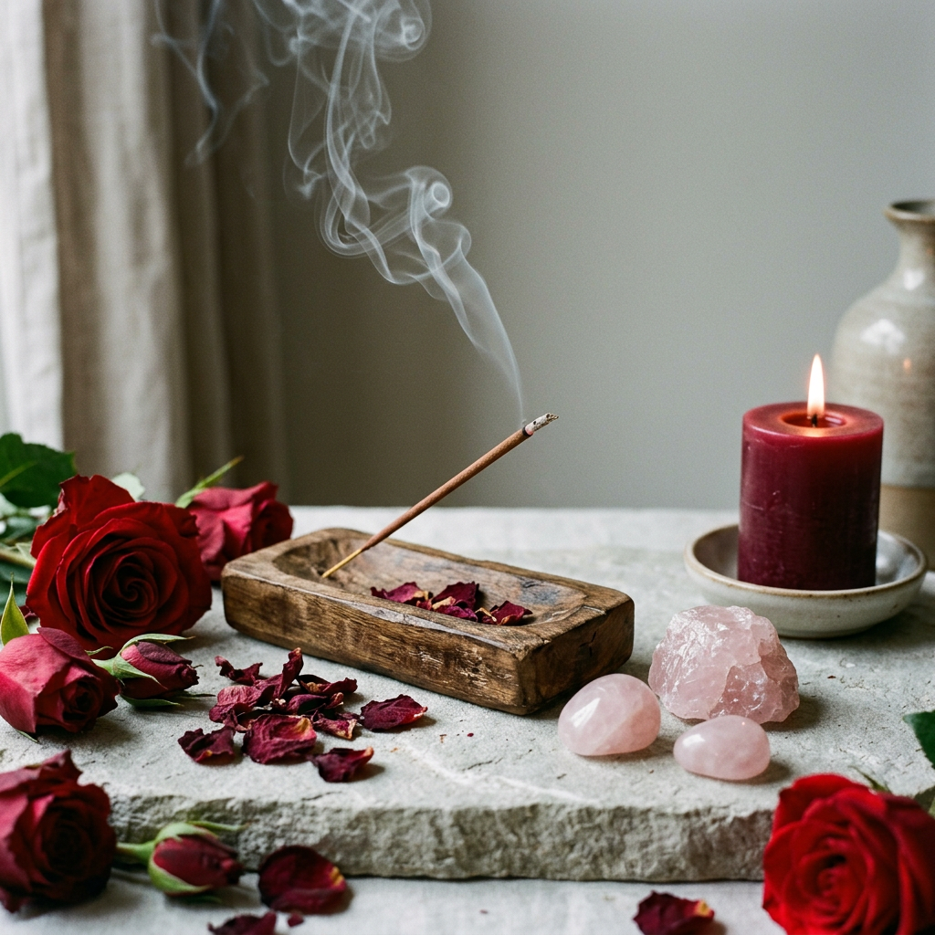 Red Rose incense lifestyle scene