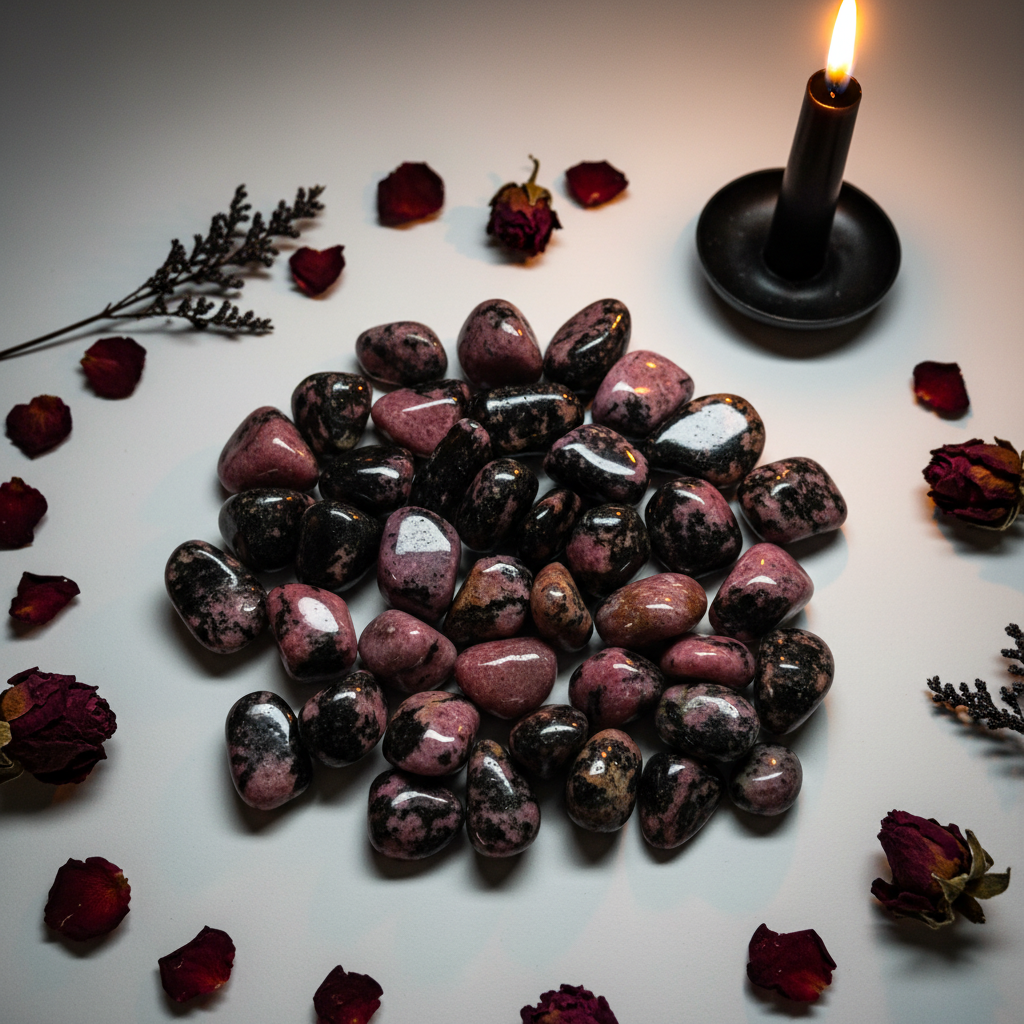 Rhodonite Tumbled Stones Hero