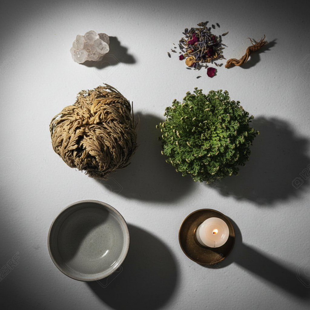 Rose of Jericho Flat Lay