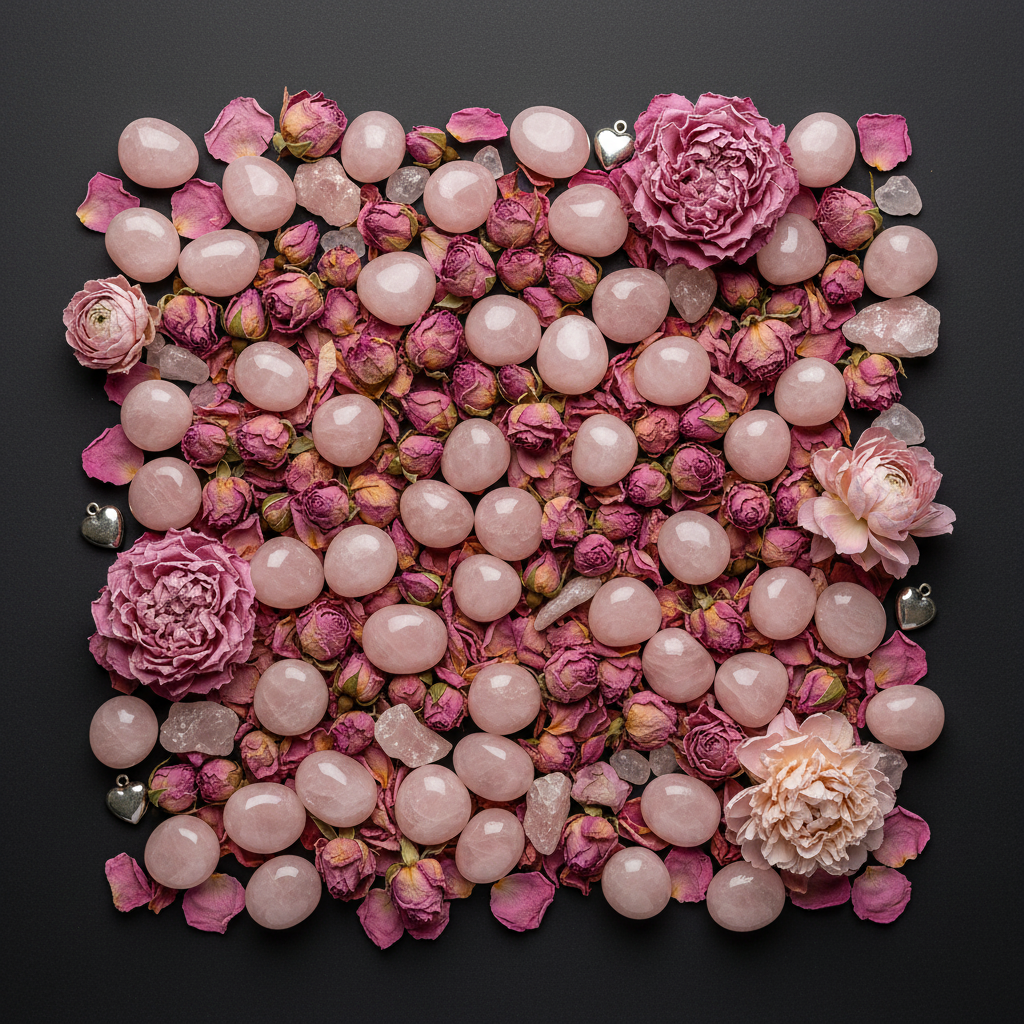 Rose Quartz Flat Lay