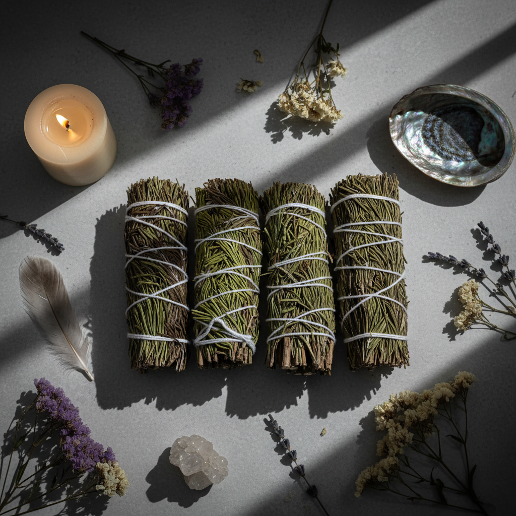 Rosemary Smudge Bundle Flat Lay