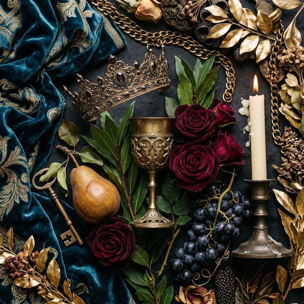 Royal Legacy props flat lay