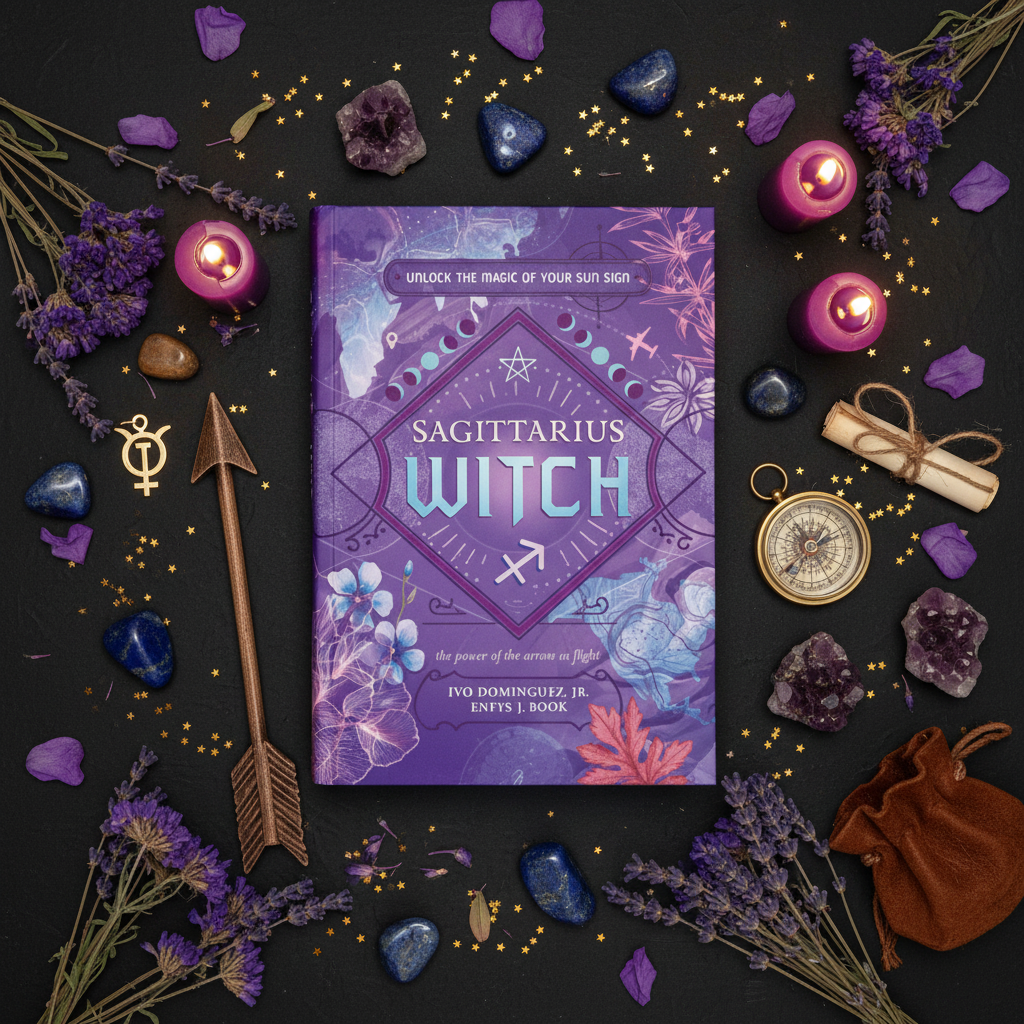 Sagittarius Witch Flat Lay