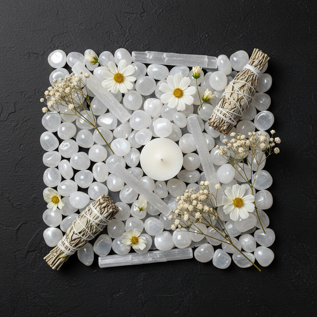 Selenite Flat Lay