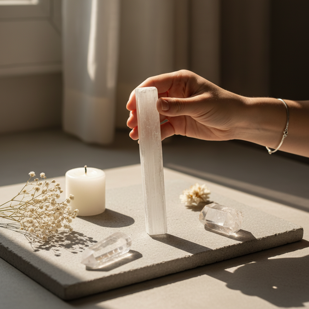 Selenite Wand Lifestyle