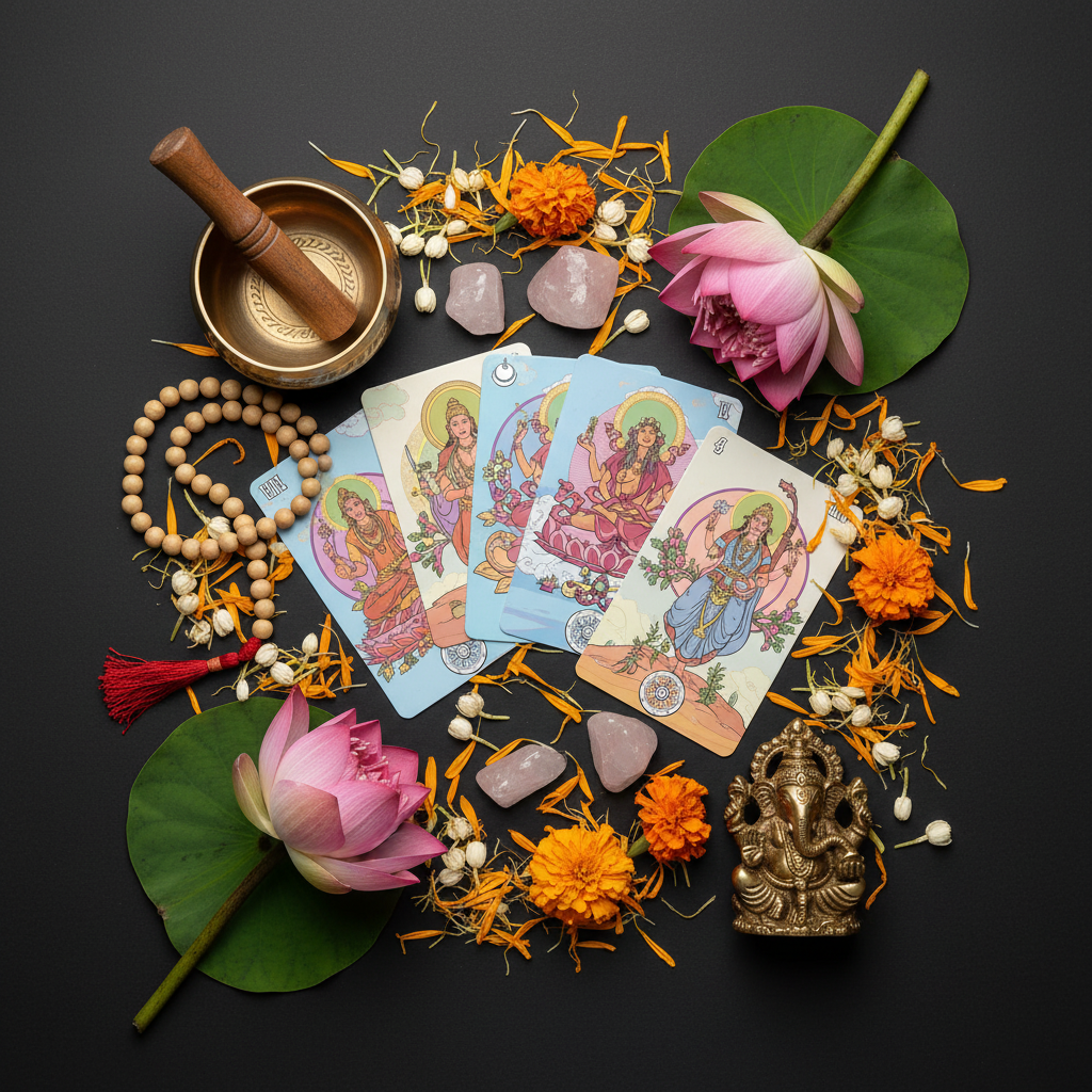 Siddhartha Tarot Flat Lay