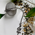 Silver Snake Tea Ball Infuser Hero - Bright