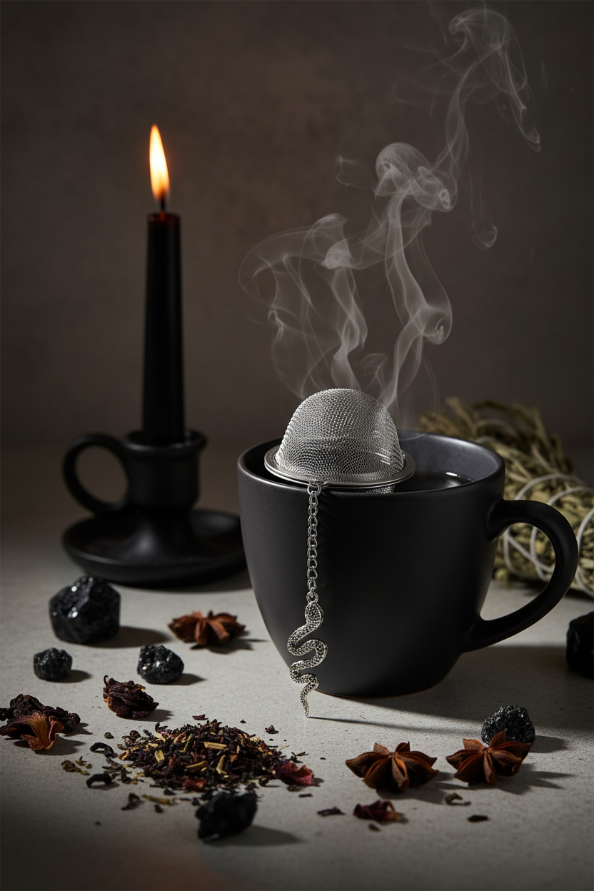 Silver Snake Tea Ball Lifestyle
