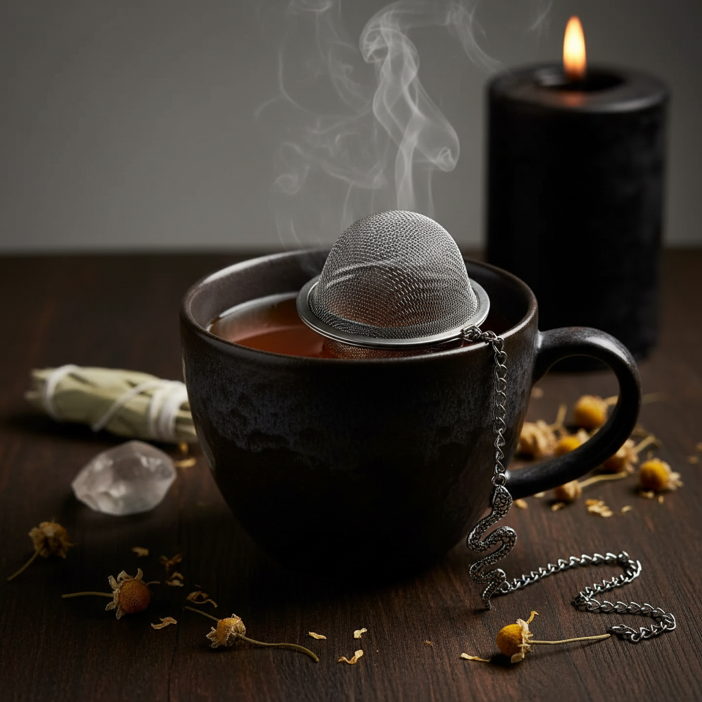 Silver Snake Tea Ball Lifestyle