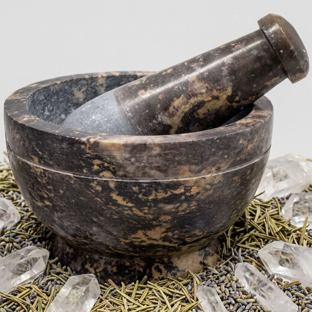 Soapstone mortar and pestle hero