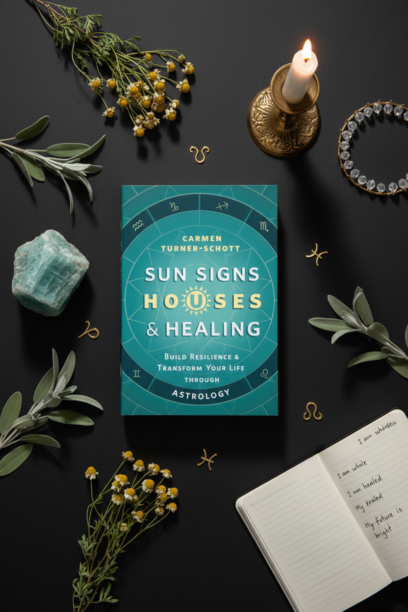 Sun Signs Houses & Healing Flat Lay