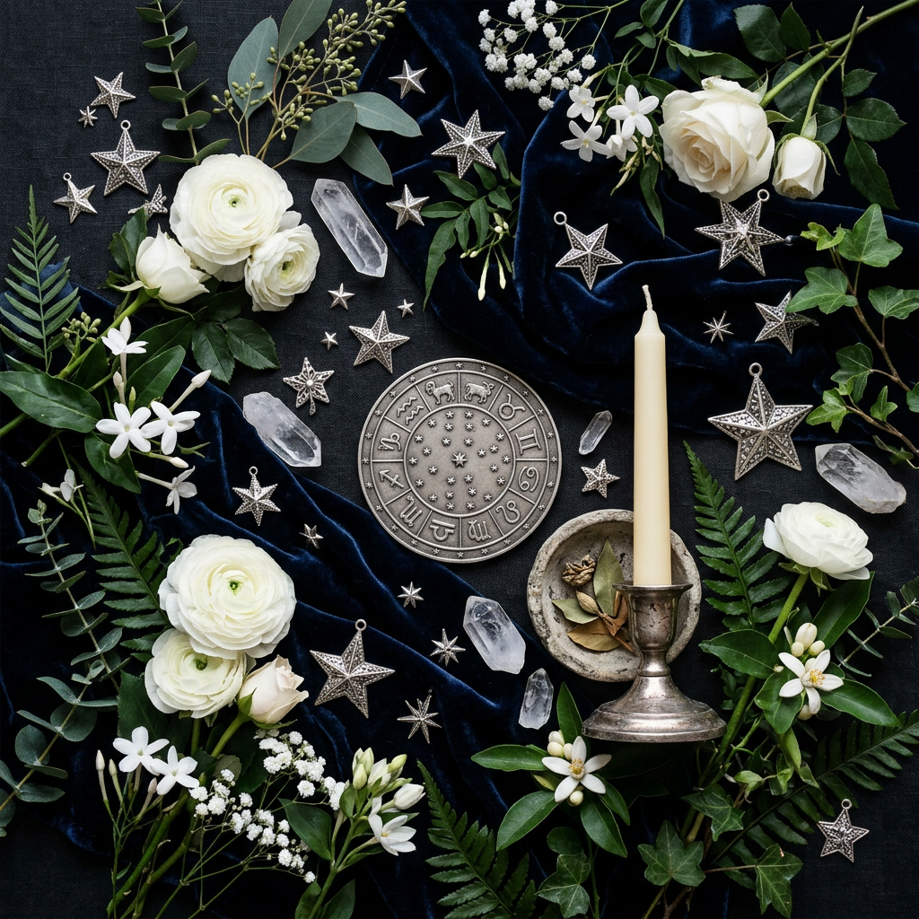 Super Hit celestial props-only flat lay