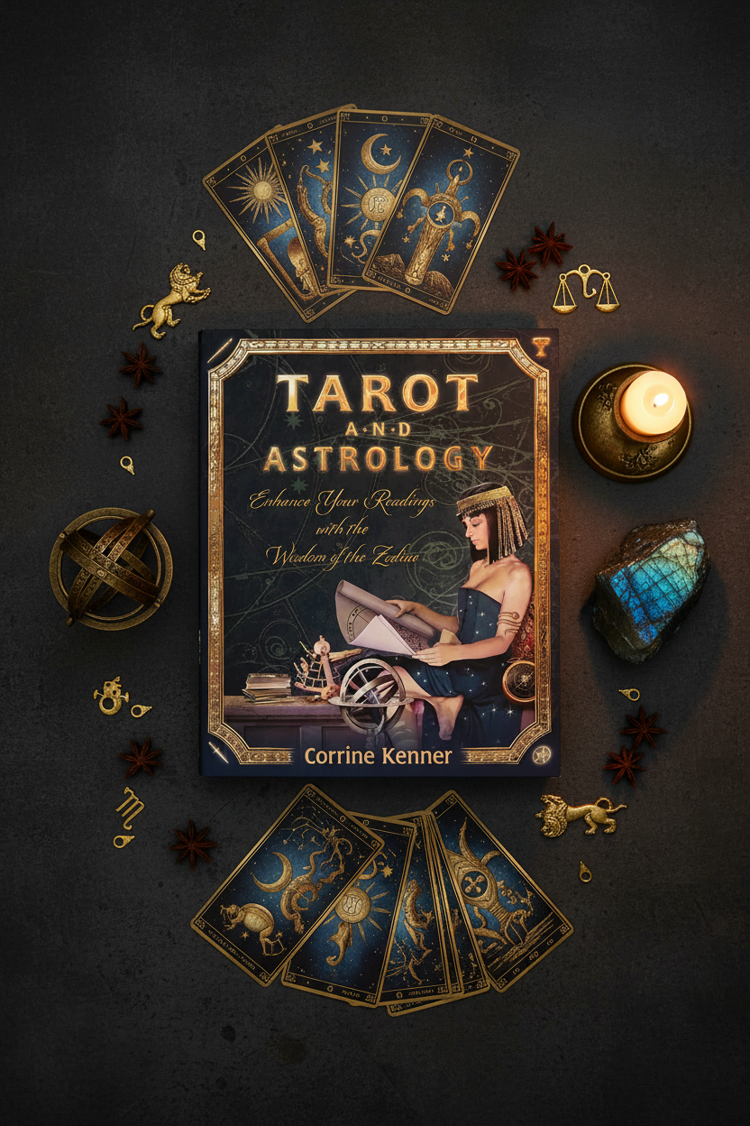Tarot and Astrology Flat Lay